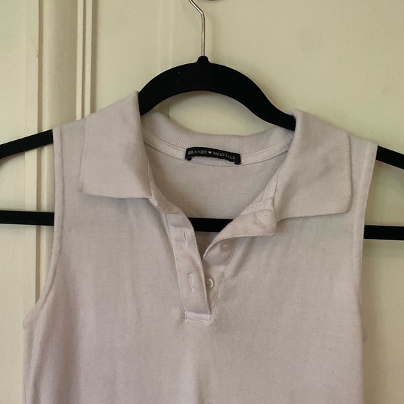 White Brandy Melville Caroline Polo Dress - Picture 3 of 9